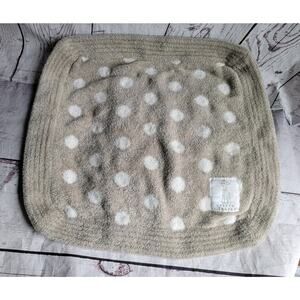 Little Giraffe Chenille Polka Dot Brown White Lux Lovey Baby Security Blanket